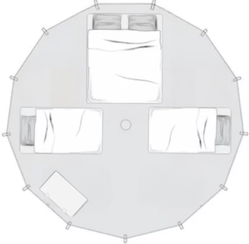 Tente autentic Jay Bell
tentes équipées
glamping
cheap campsite
cool green